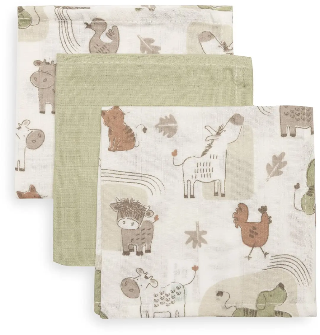 Jollein Hydrofiel Monddoekje 31x31cm Barn Buddies