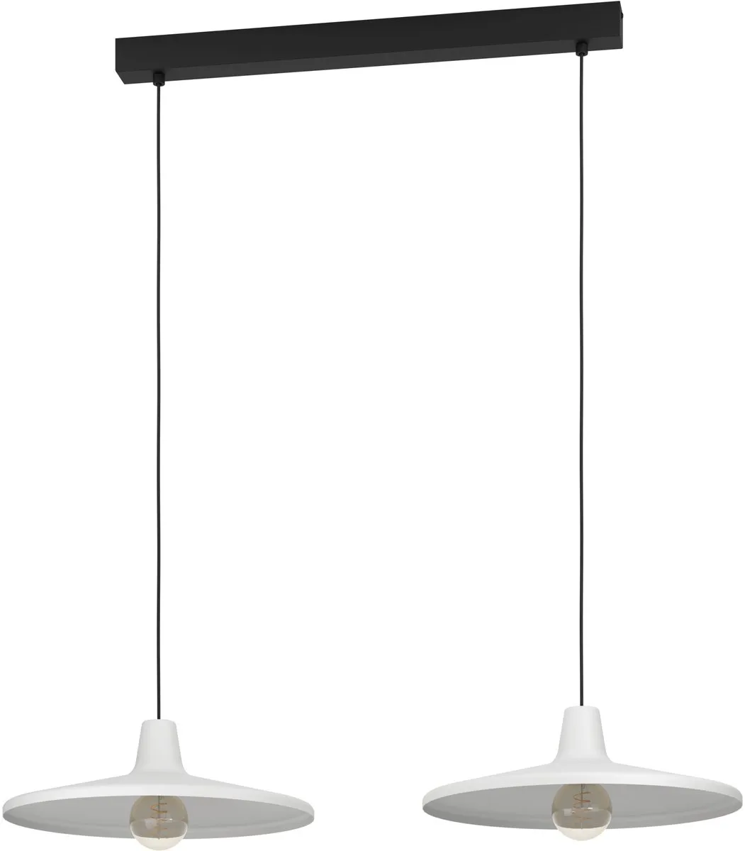 Eglo Miniere Hanglamp E27 - 2 Lichtpunten - 99,5cm - Grijs/Zwart