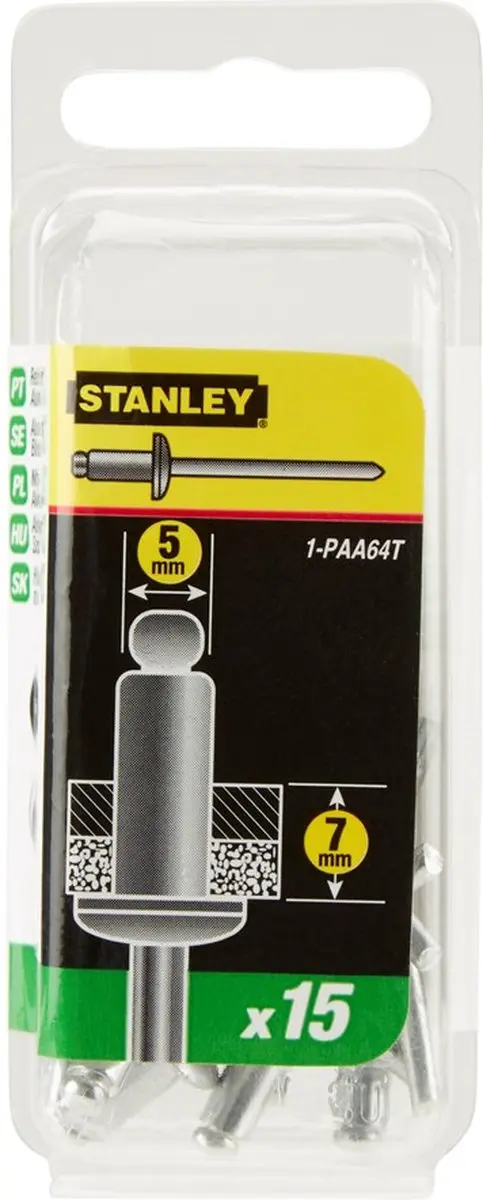 Stanley FatMax Popnagels 5x7mm - 15 Stuks