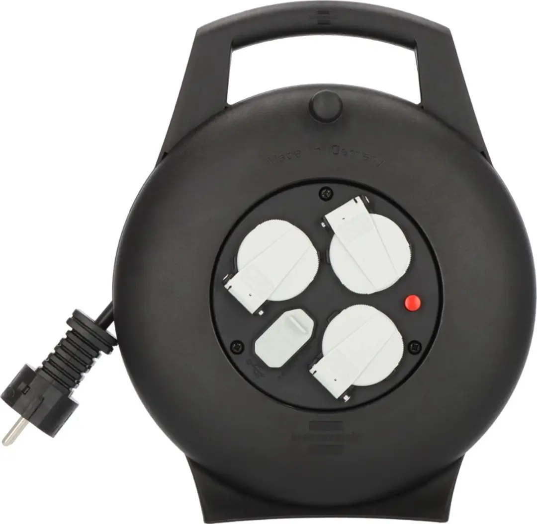 Brennenstuhl Vario Line Kabelbox 3-voudig USB - 10m - 2700W - Zwart