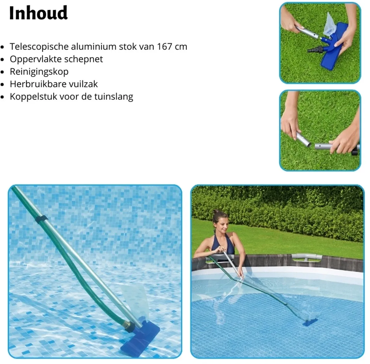 Bestway Zwembad Reinigingsset 58013 - Blauw