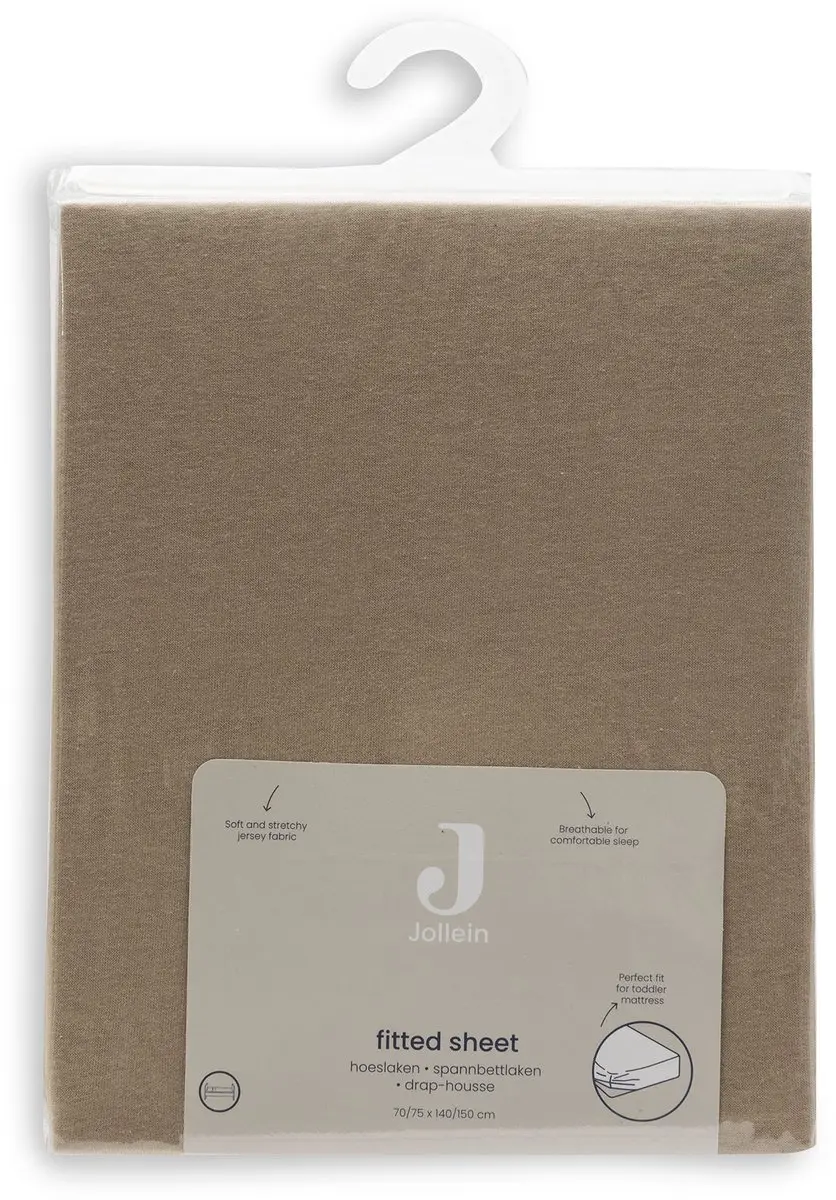 Jollein Jersey Hoeslaken 70/75x140/150cm - Hazel