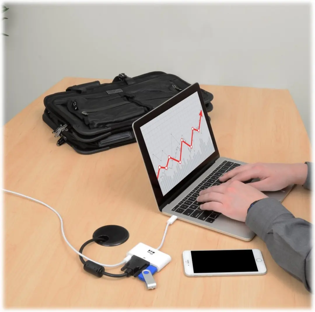 Tripp Lite U444-06N-DU-C USB-C naar DVI-adapter - Wit