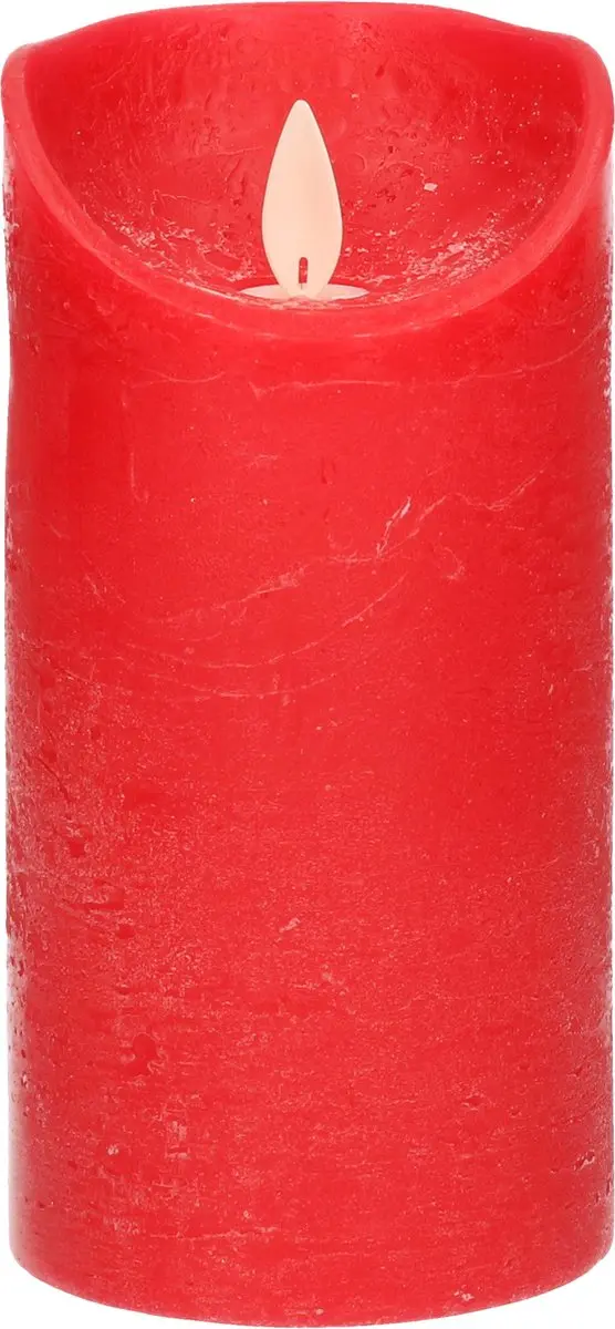 Anna's Collection LED Kaars Rood H15xD7,5cm
