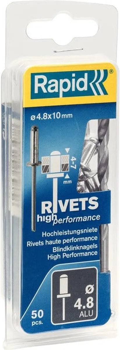 Rapid Klinknagel 5000387 Ø4.8x10mm - 50 Stuks - Wit