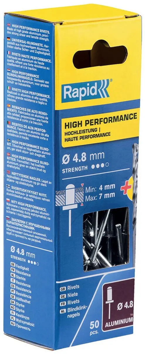 Rapid Klinknagel 5000387 Ø4.8x10mm - 50 Stuks - Wit