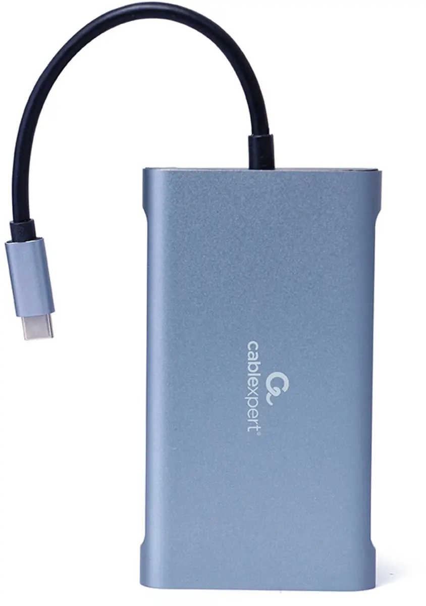 Cablexpert USB-C Multi-Poort 7-in-1 A-CM-COMBO7-01 - Donkergrijs-Zwart