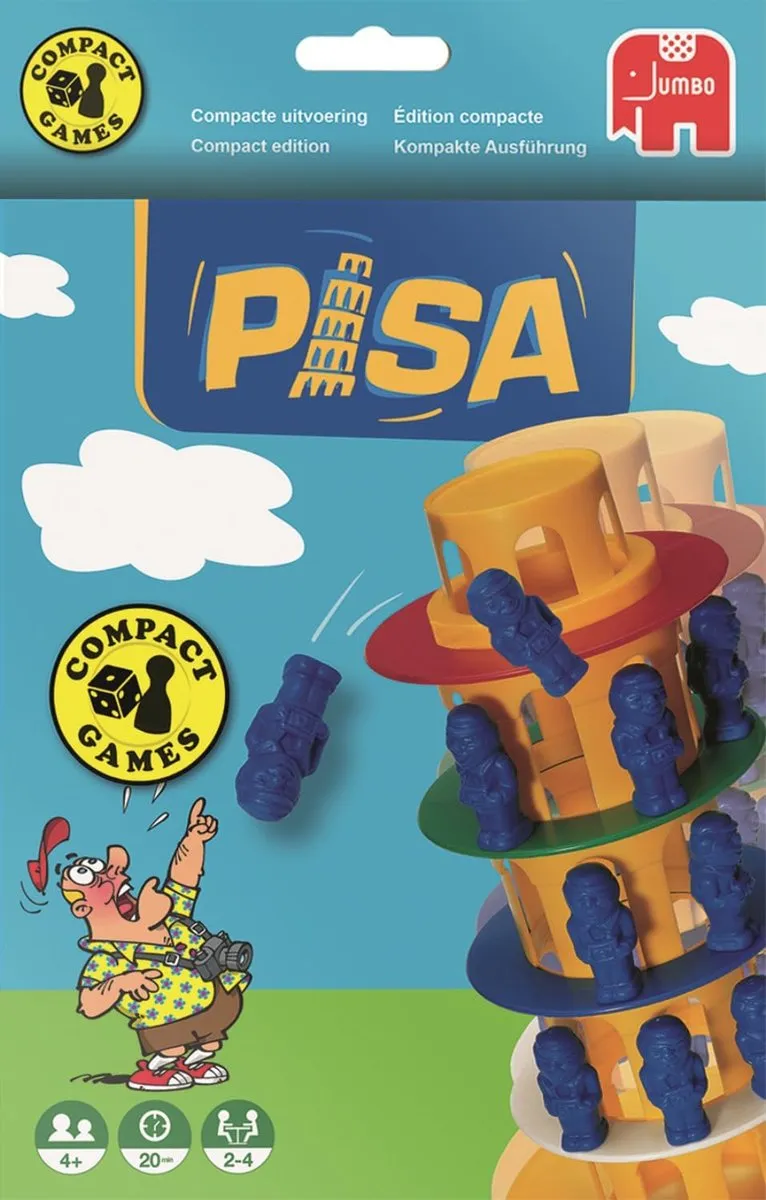 Jumbo Toren van Pisa Reiseditie Actiespel - 2-4 Spelers