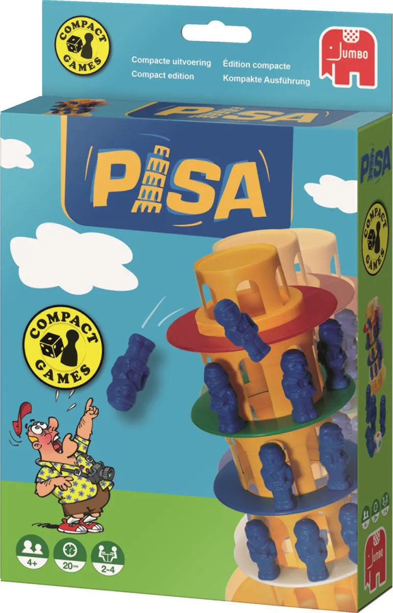 Jumbo Toren van Pisa Reiseditie Actiespel - 2-4 Spelers