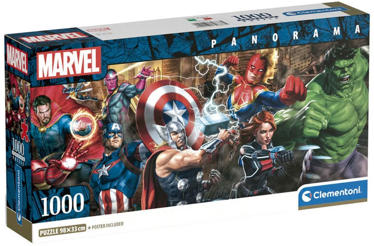 Clementoni Marvel Panorama Puzzel 1000 Stuks