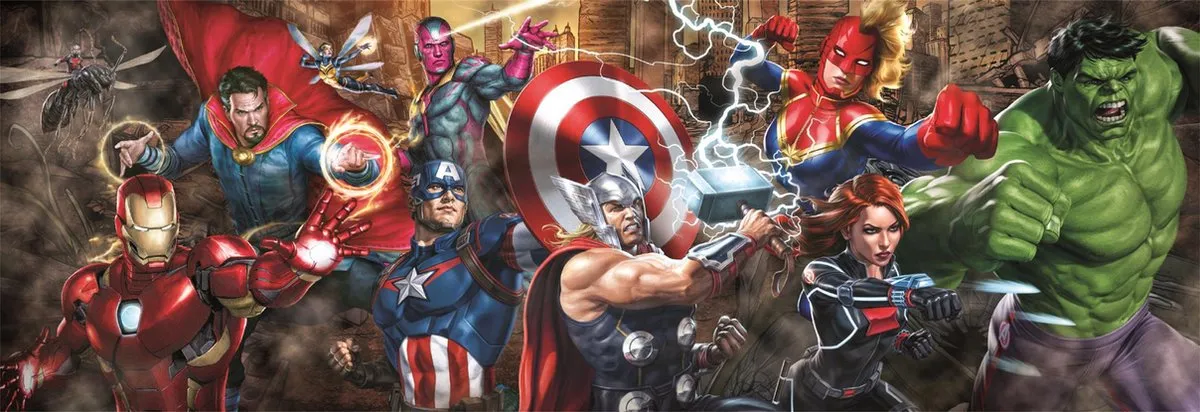Clementoni Marvel Panorama Puzzel 1000 Stuks - 14+