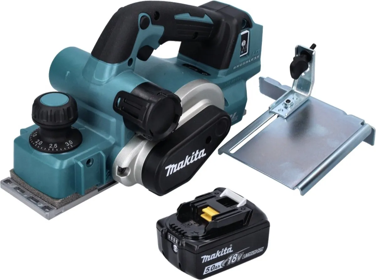 Makita DKP 181 T1 Accuschaafmachine 82mm 18V Borstelloos - 5.0Ah