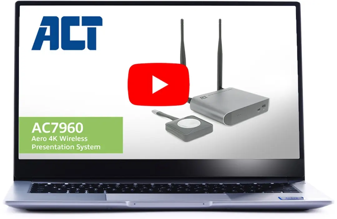 ACT Aero 4K AC7960 Draadloos Presentatiesysteem - Zilver