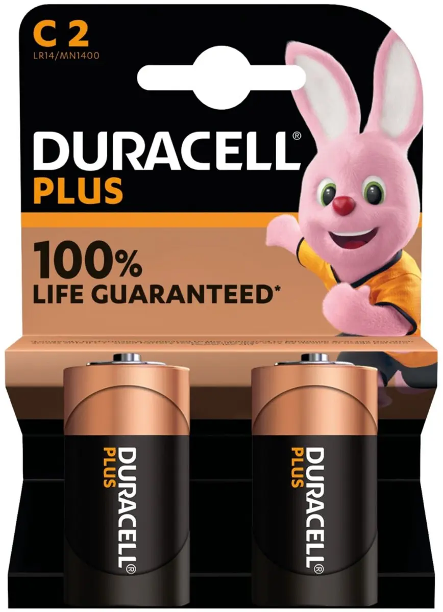 Duracell Plus C Alkaline Batterijen 1,5V