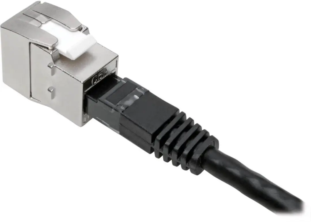 Tripp Lite N238-001-SH-TF Keystone Jack Cat6a - Shielded - Zilver/Wit