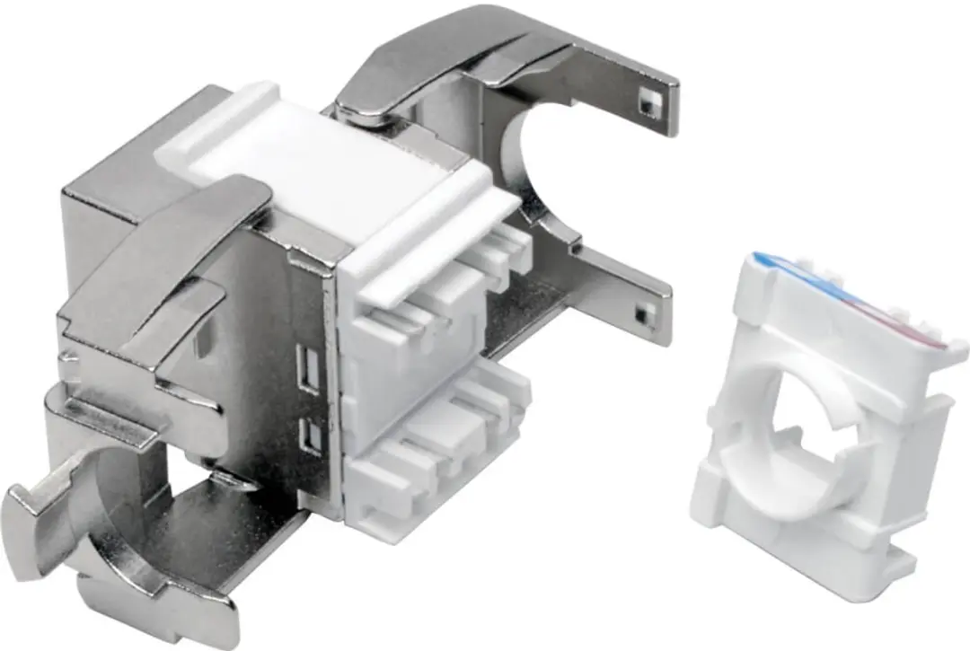 Tripp Lite N238-001-SH-TF Keystone Jack Cat6a - Shielded - Zilver/Wit
