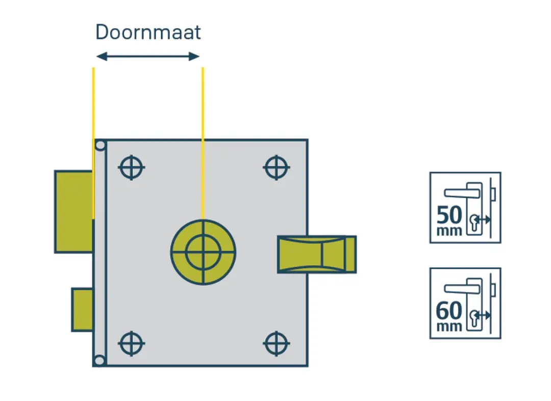 Yale Oplegslot 630 - 50mm Doornmaat - Bruin - afbeelding 6 van 6
