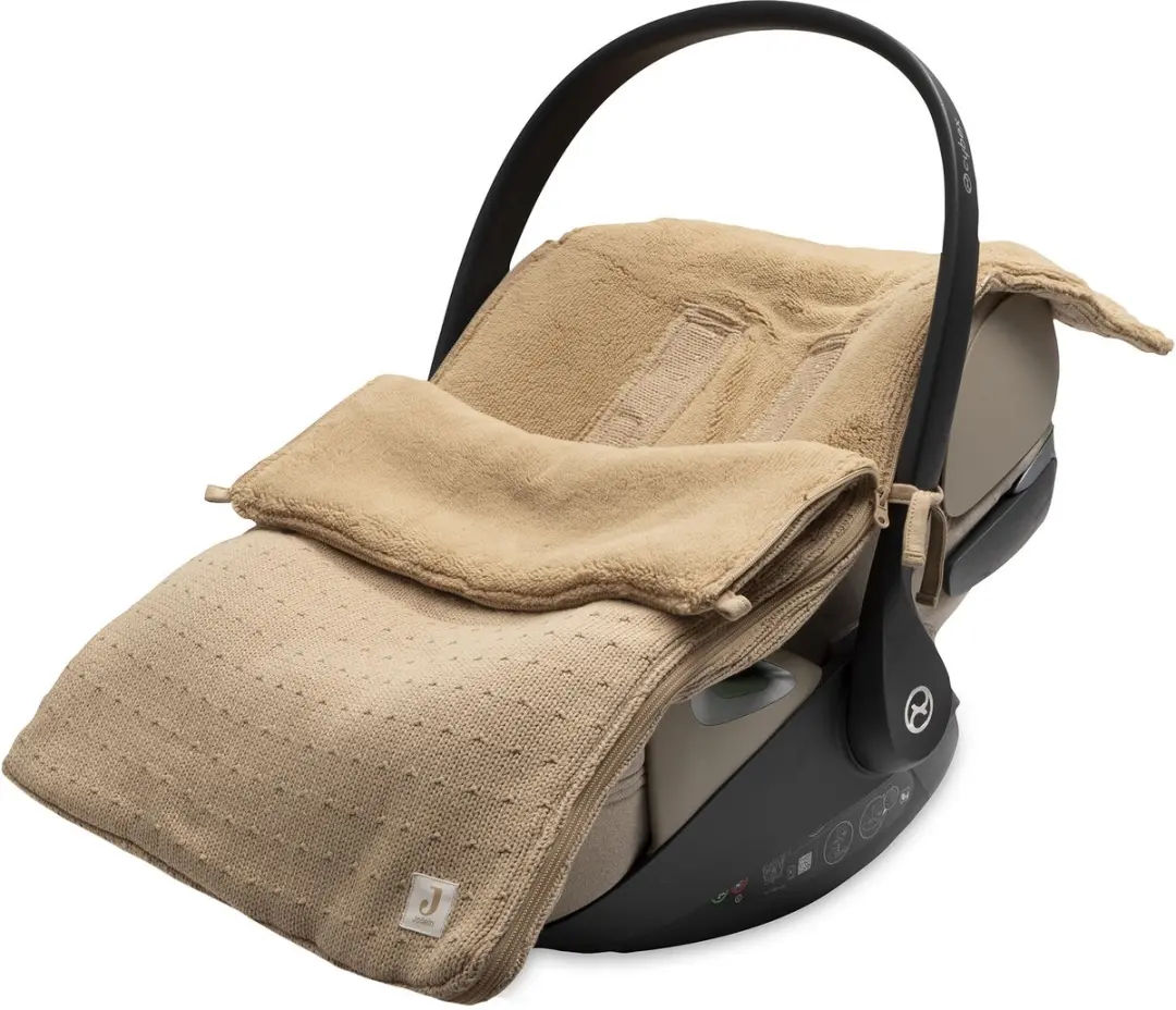Jollein Voetenzak Sprinkle Knit Hazel - Groep 0+ 3/5 punts gordel