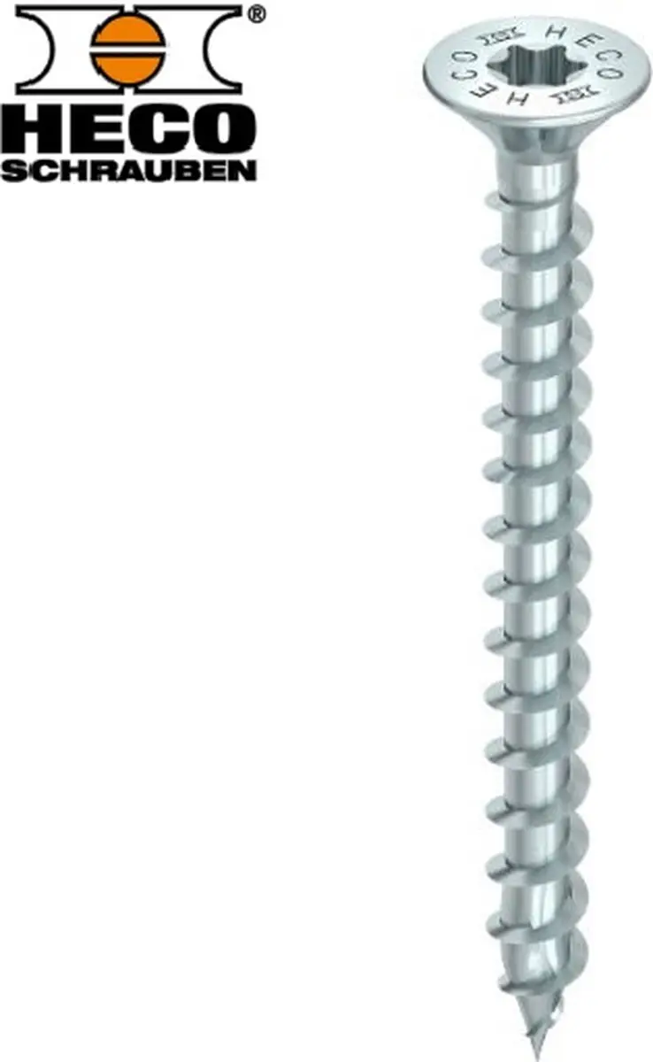 Heco Topix-plus HECO-Drive Platverzonkenkopschroef 4x40 - 200 Stuks - Grijs