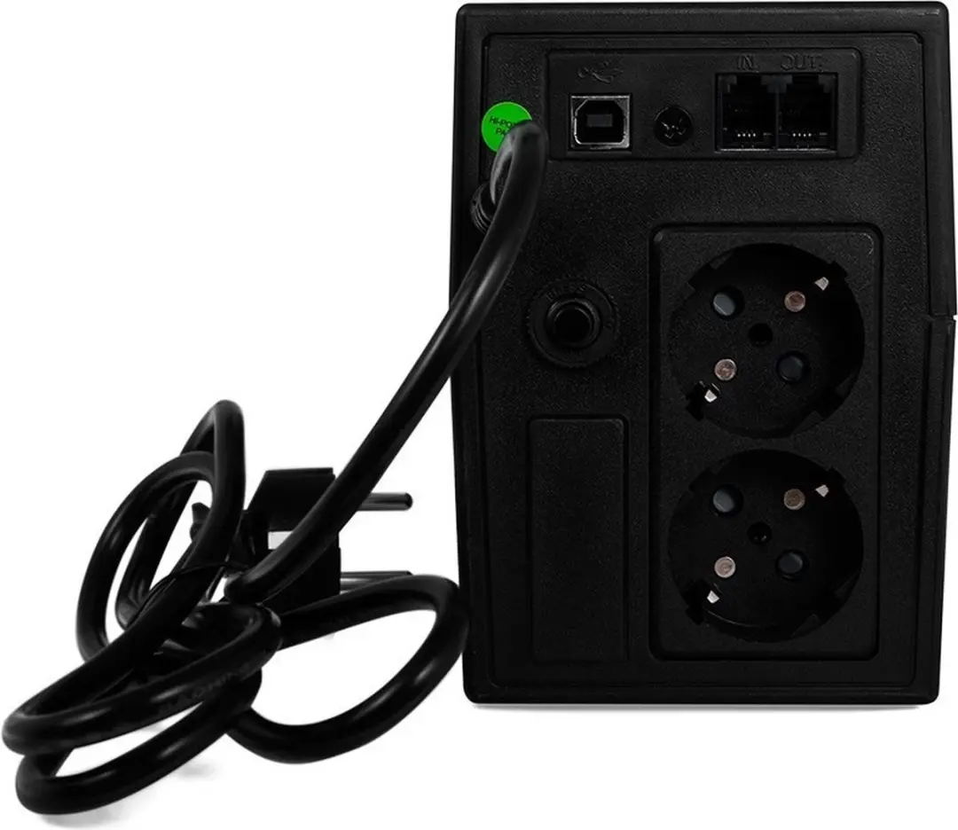 GREEN CELL UPS Micropower 600VA 360W - Zwart - afbeelding 6 van 6