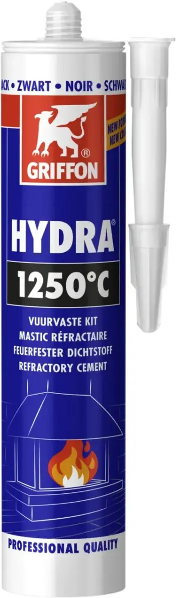 Griffon Vuurvaste Afdichtingskit 310ml - Metaal/Beton - Zwart - afbeelding 6 van 6