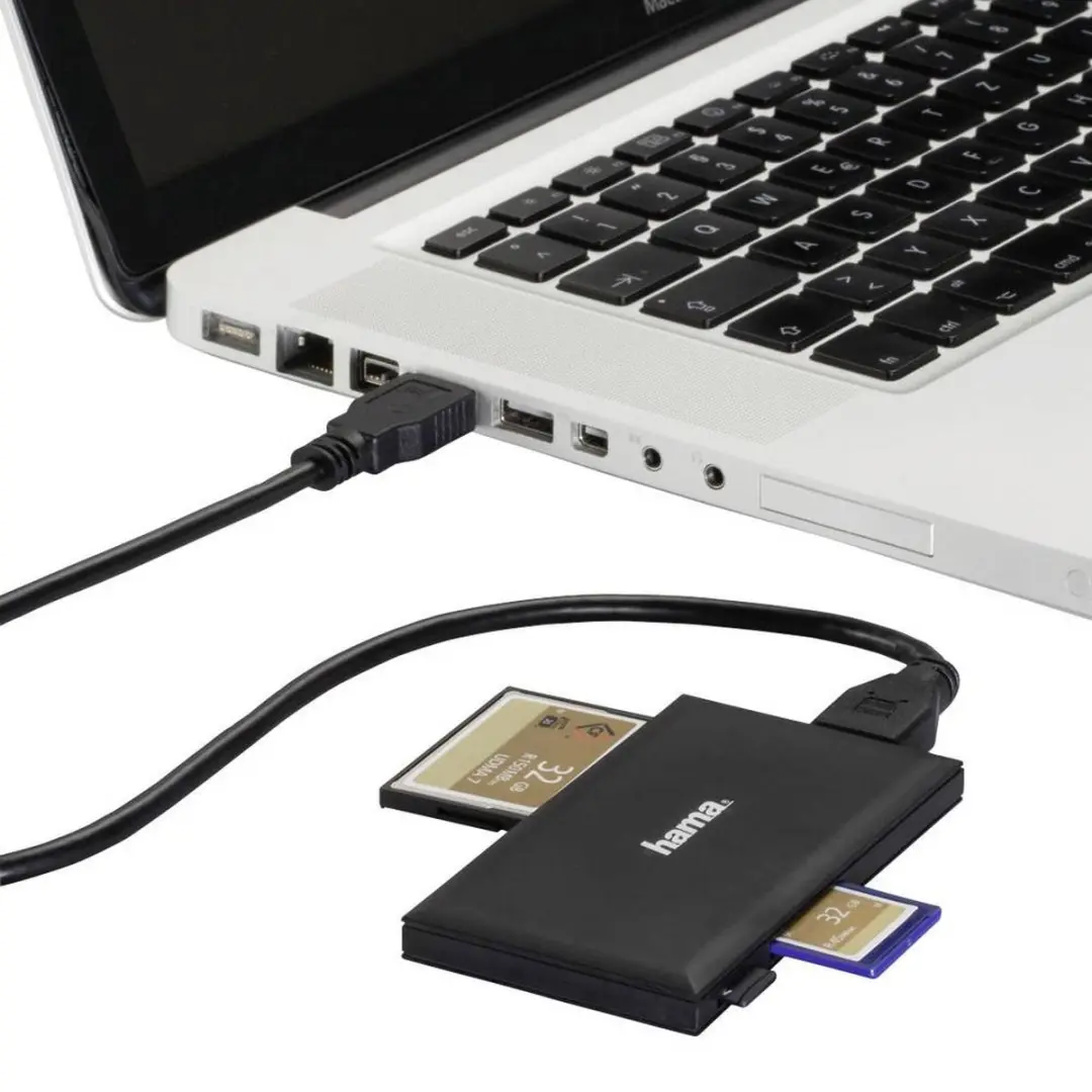Hama USB 3.0 Multi-Kaartlezer SD/microSD/CF/MS - Zwart