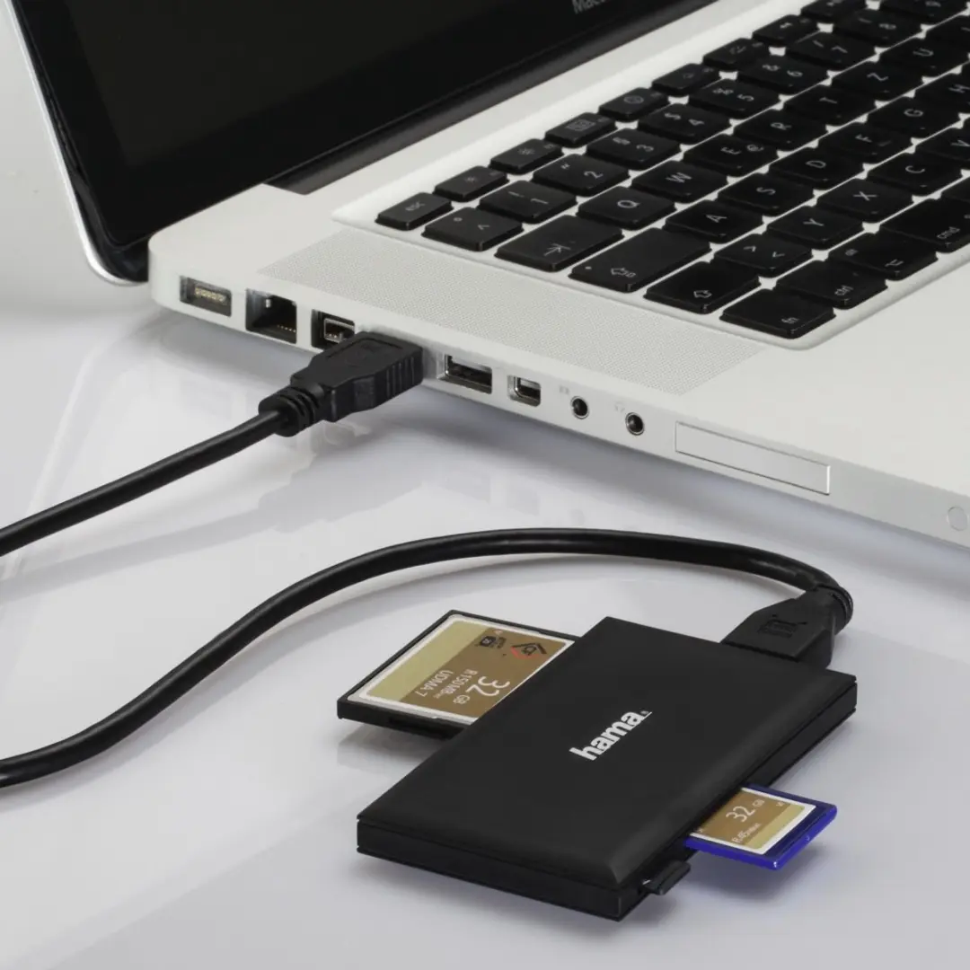 Hama USB 3.0 Multi-Kaartlezer SD/microSD/CF/MS - Zwart - afbeelding 6 van 6