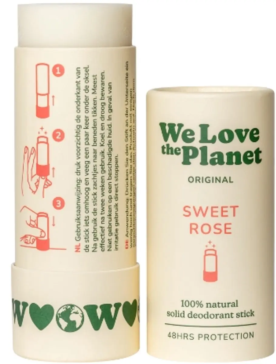 We Love The Planet Sweet Rose Deodorant Stick 40g