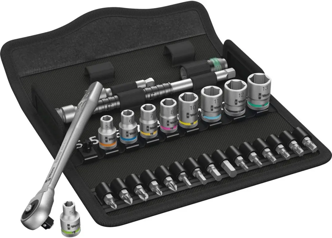 Wera Zyklop Metal 8100 SA 7 05004017001 Dopsleutelset 28-delig - 1/4