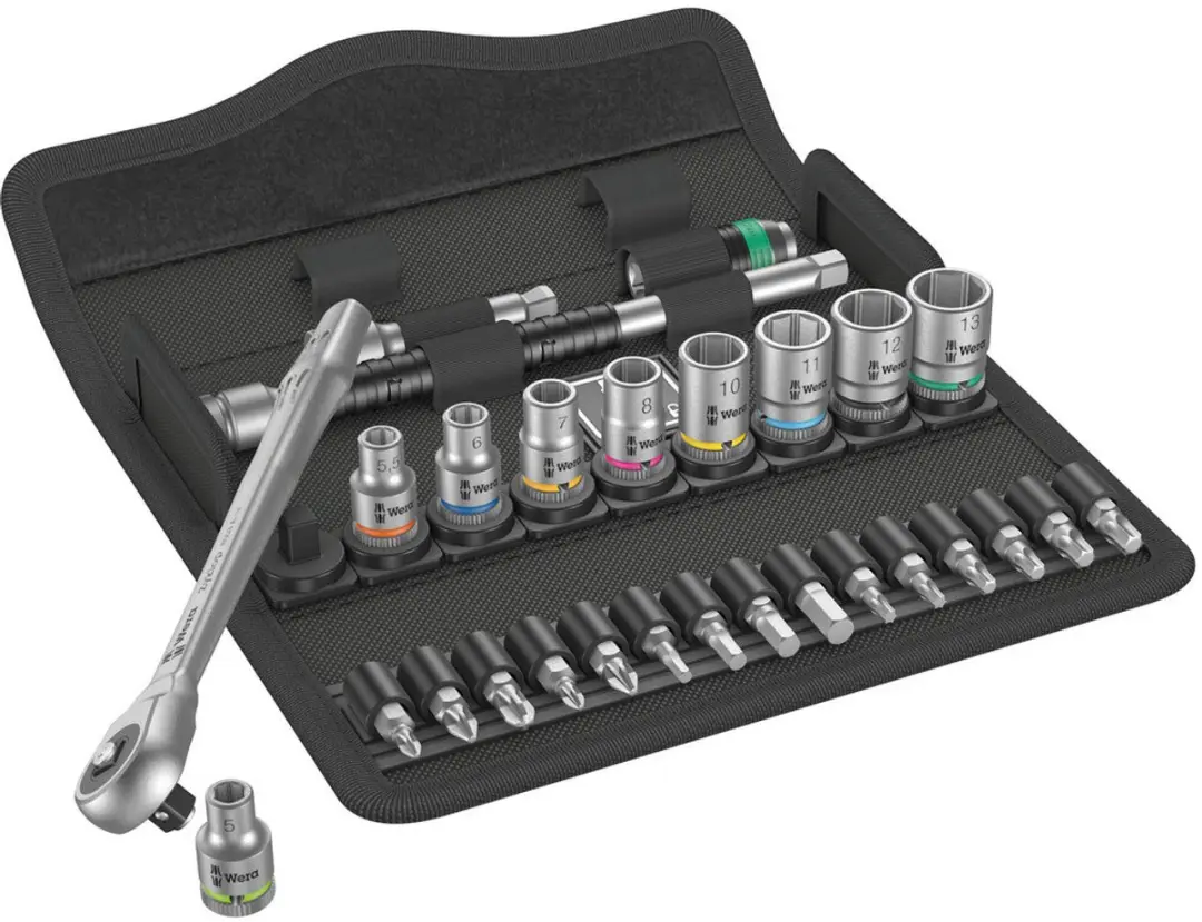 Wera Zyklop Metal 8100 SA 7 05004017001 Dopsleutelset 28-delig