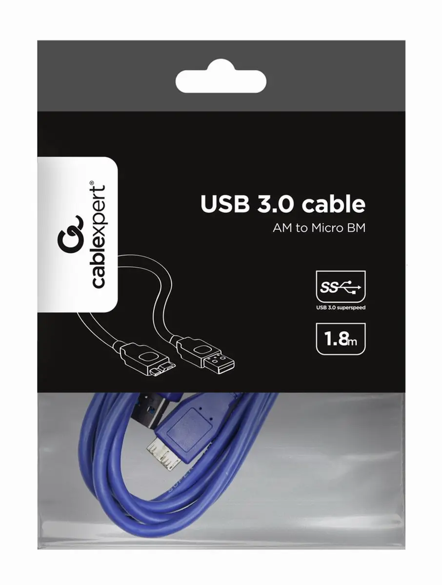 Cablexpert CCP-mUSB3-AMBM-6 Oplaadkabel USB 3.0 - Blauw