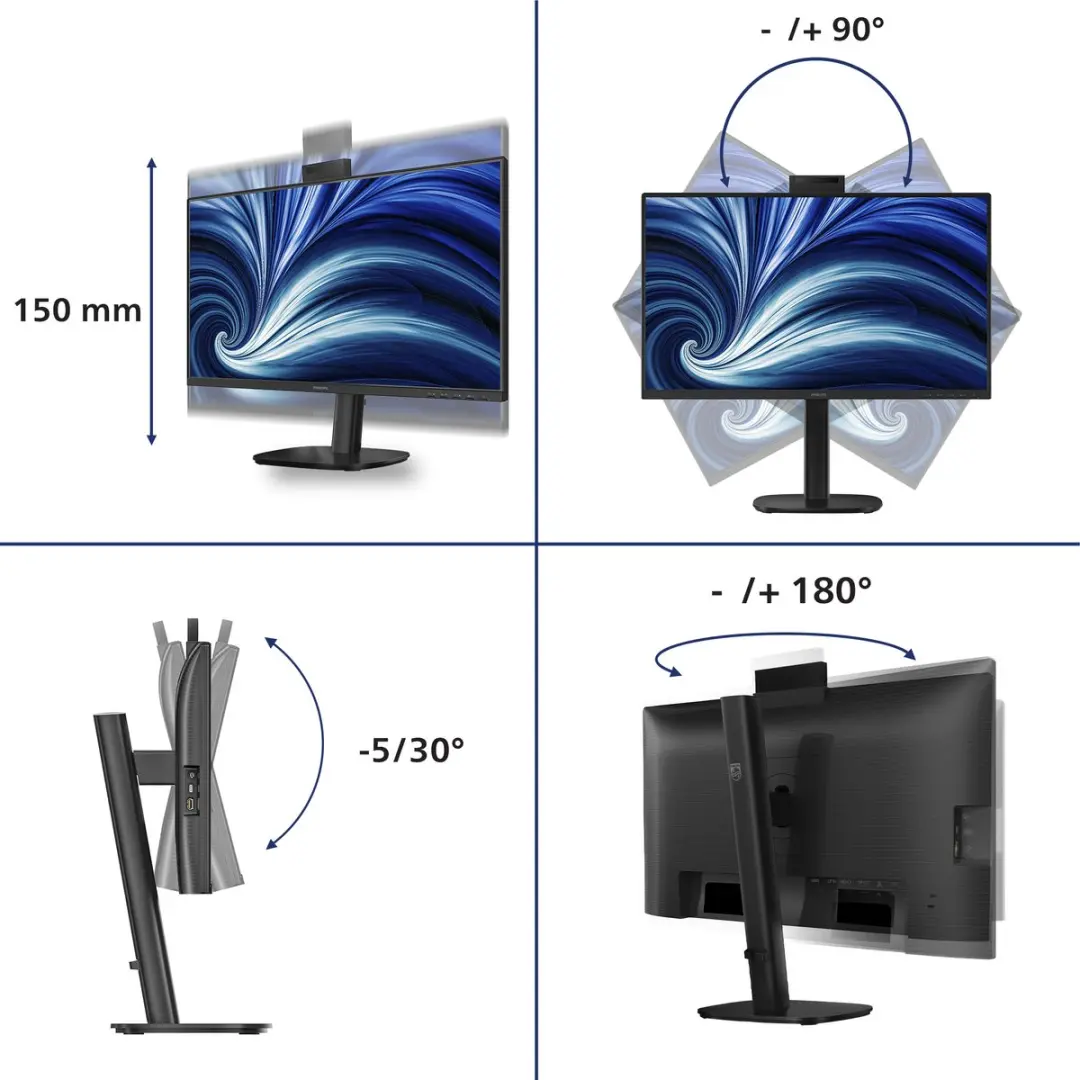 Philips 24B2U3301H/00 Monitor 23.8" Full HD - Zwart