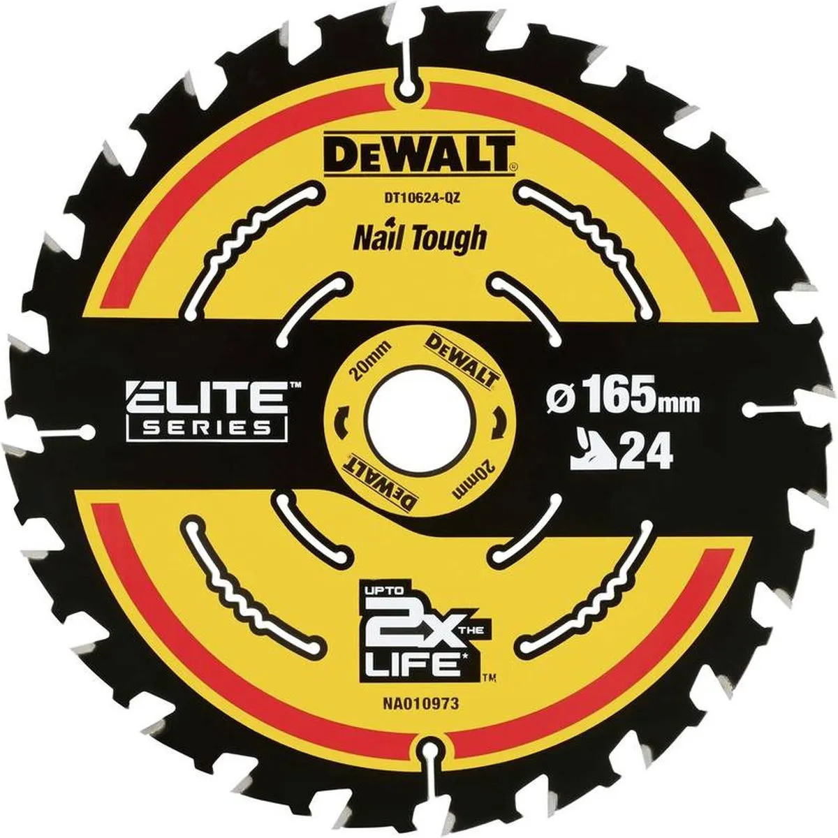 DeWalt DT10624 Cirkelzaagblad 165x20mm 24T