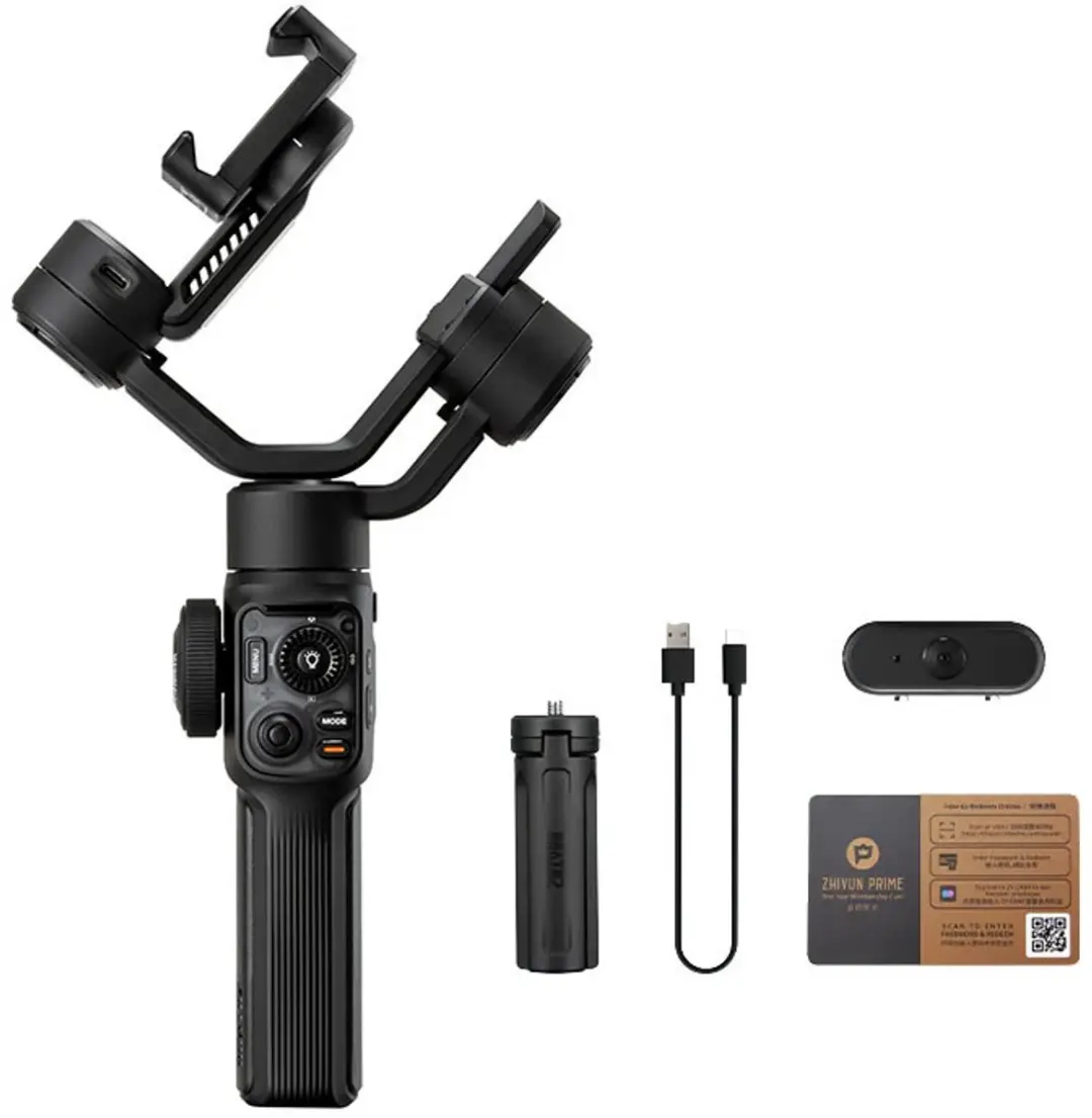 Zhiyun Smooth 5S AI Combo Gimbal - Smartphone - 3-assig - 2600mAh - Zwart