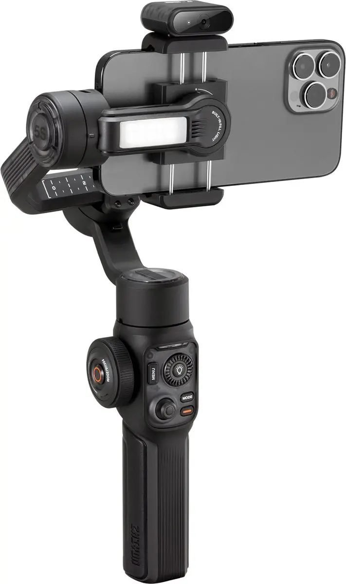 Zhiyun Smooth 5S AI Combo Gimbal - Smartphone - 3-assig - 2600mAh - Zwart