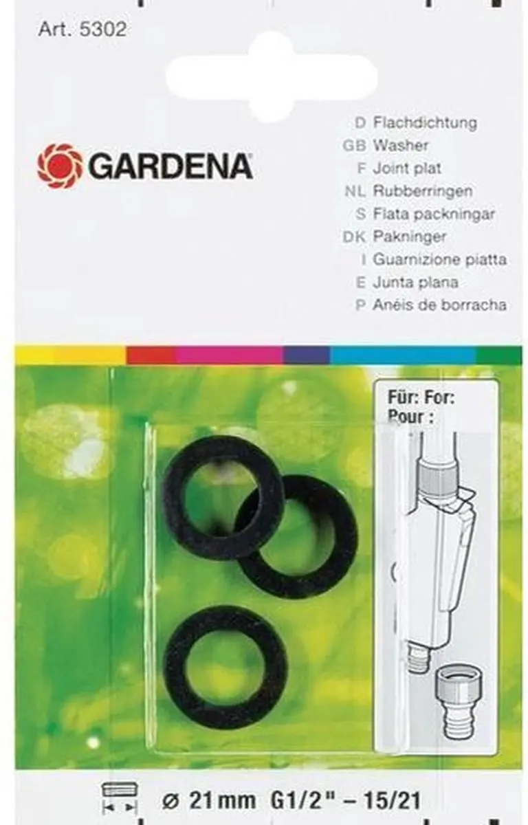 Gardena Rubberen Ringen 21cm - 3 Stuks