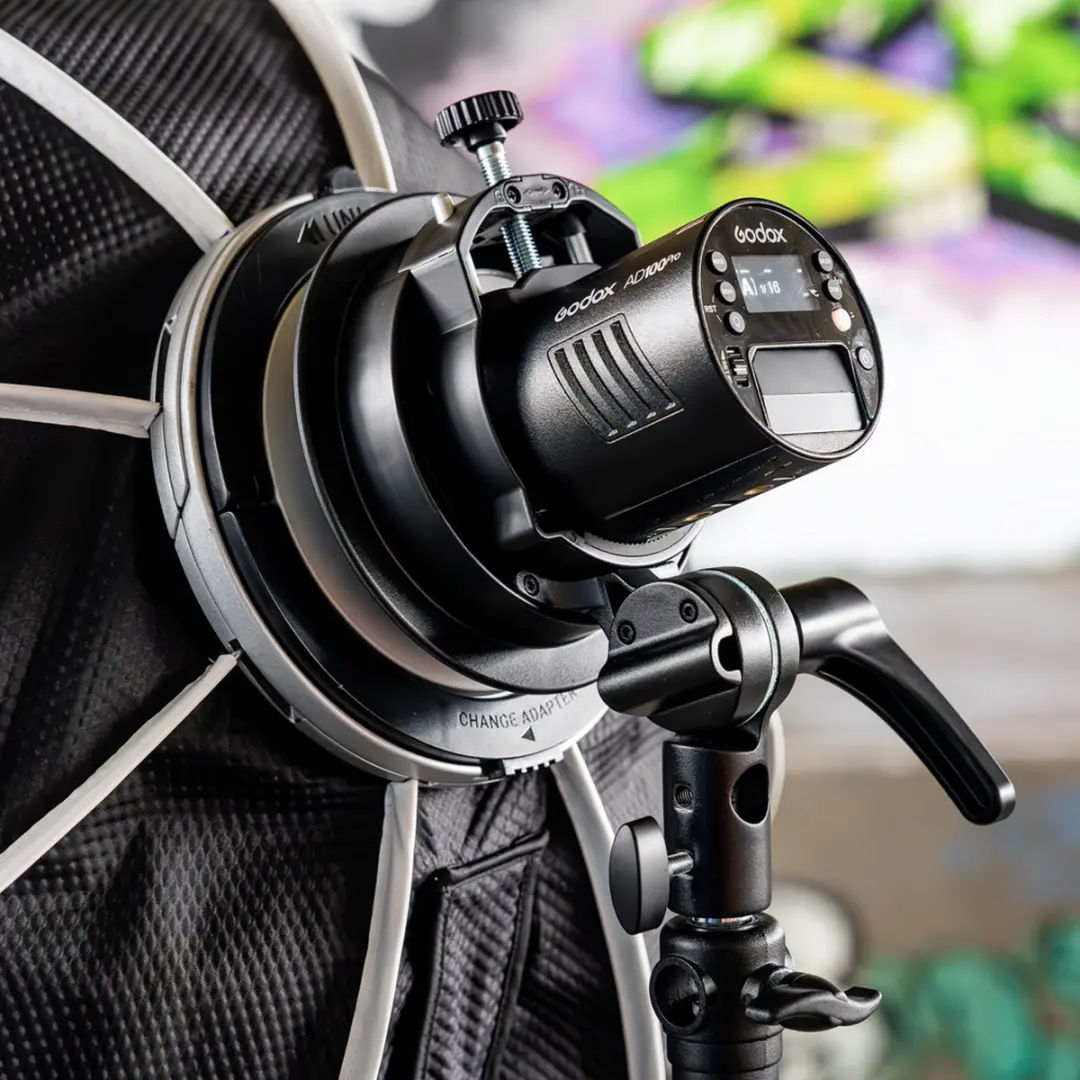 Godox S2-type Bracket Bowens D174031 - Zwart