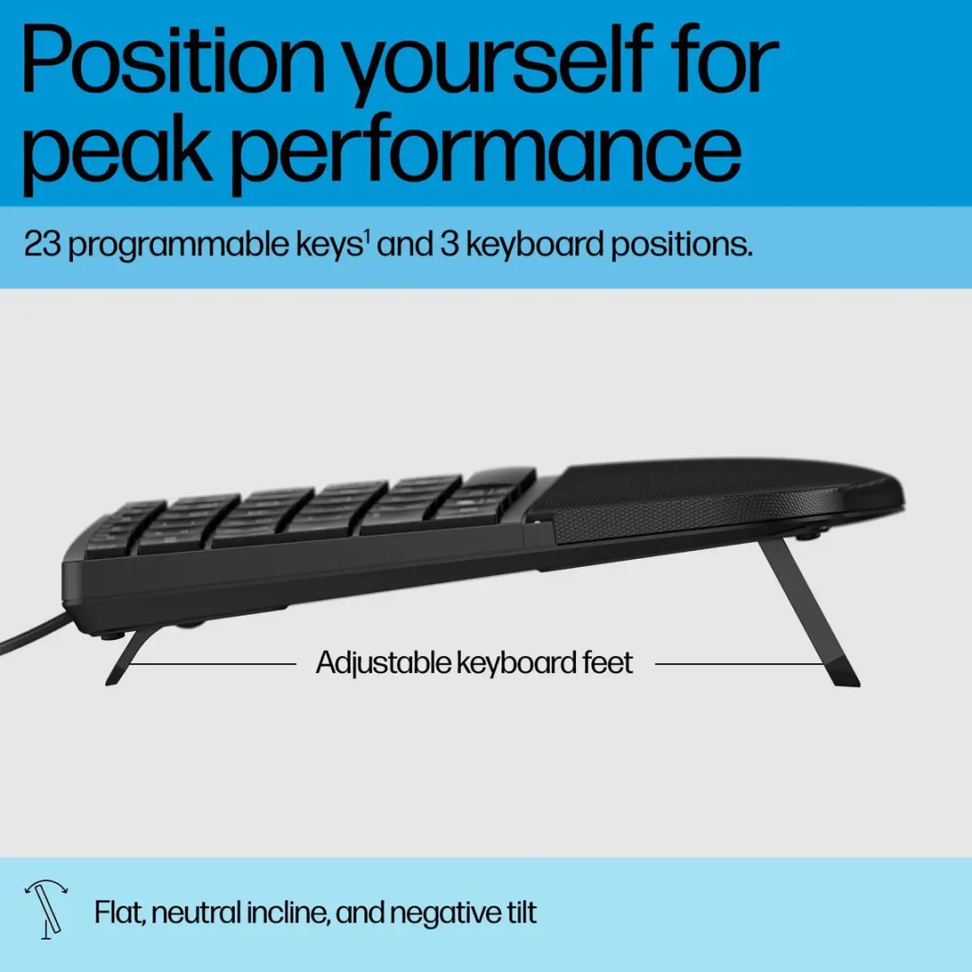 HP 480 Bedraad Toetsenbord AZERTY BE - Zwart