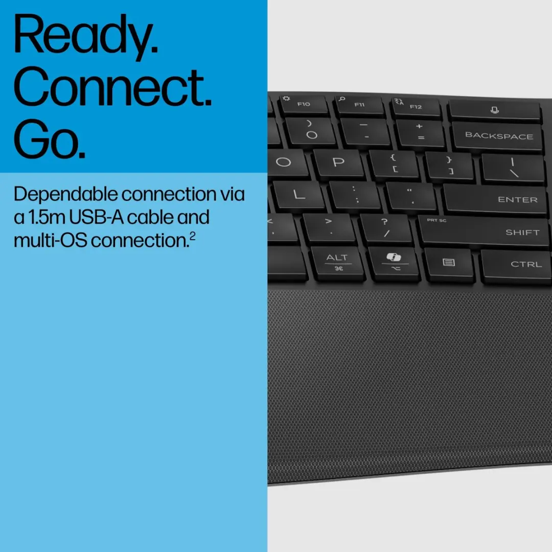 HP 480 Bedraad Toetsenbord AZERTY BE - Zwart