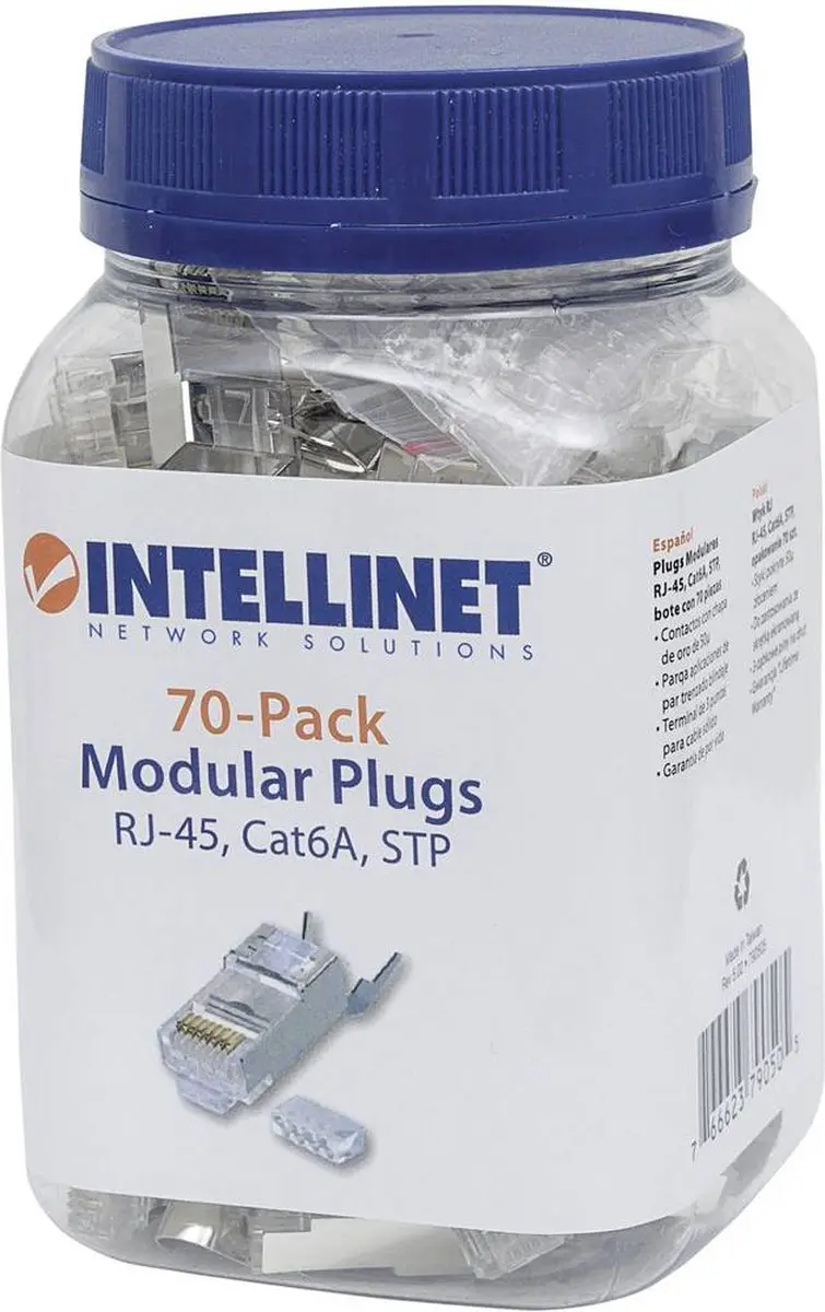 Intellinet Cat6A RJ45-stekkers Pro Line 790505 - 50 Stuks