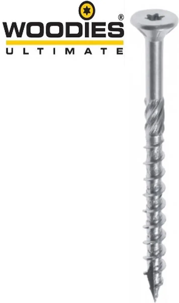 Woodies Ultimate Torx RVS 4x30 Platverzonkenkopschroef - 200 Stuks