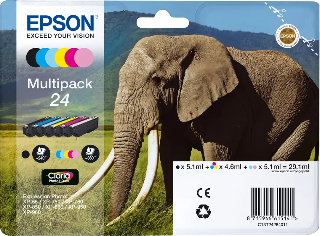 Epson C13T24284010 Inktcartridge Multipack - 24 Stuks