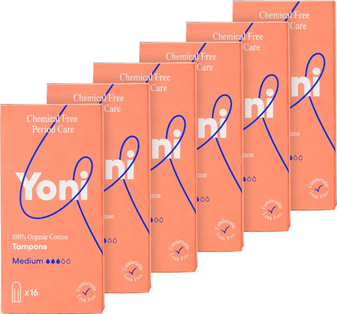 Yoni Tampons Medium Biologisch Katoen 96 Stuks