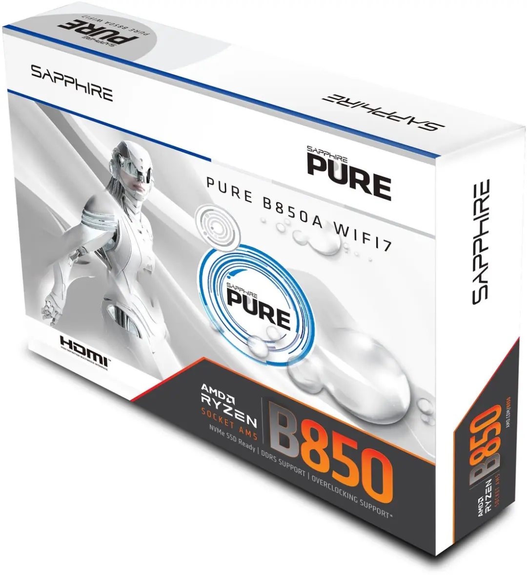 Sapphire PURE B850A Moederbord - AMD AM5 - WiFi 7