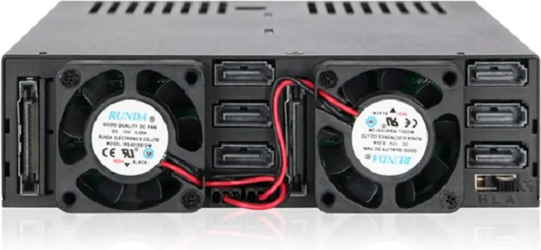 Icy Dock MB326SP-B Disk Array 1U - 0TB - Zwart