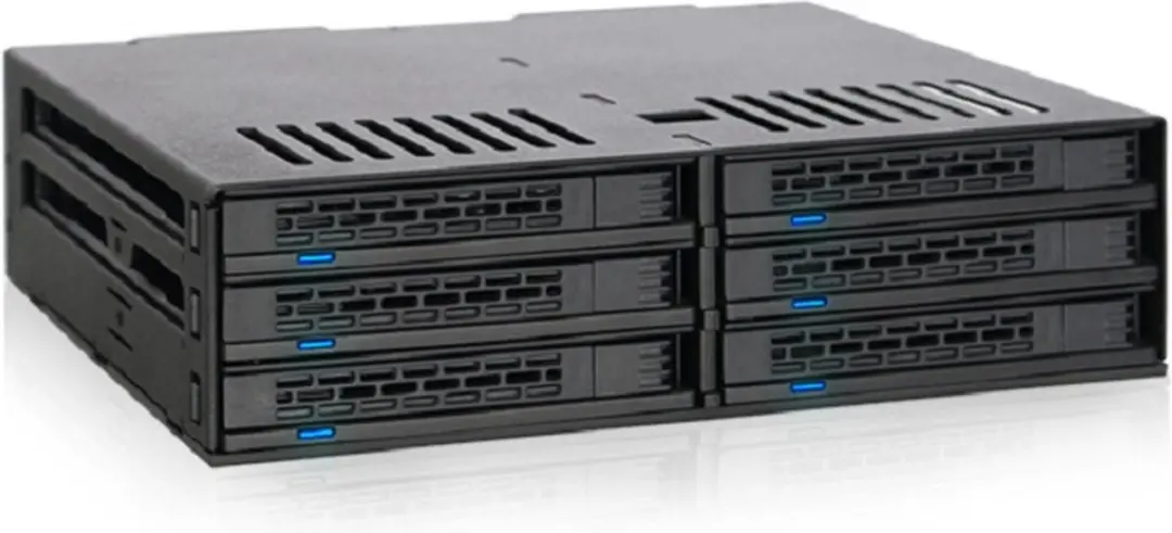Icy Dock MB326SP-B Disk Array 1U - 0TB - Zwart
