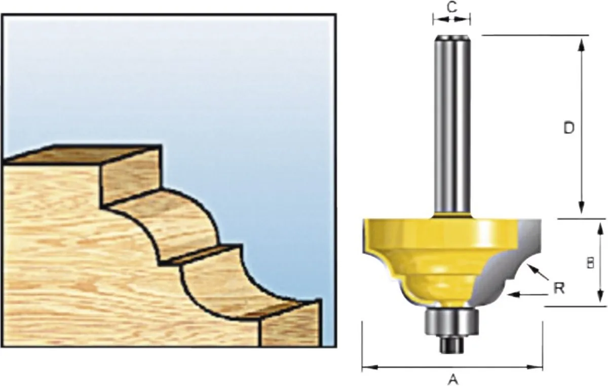 Makita D-11651 Contraprofielfrees 38,1mm