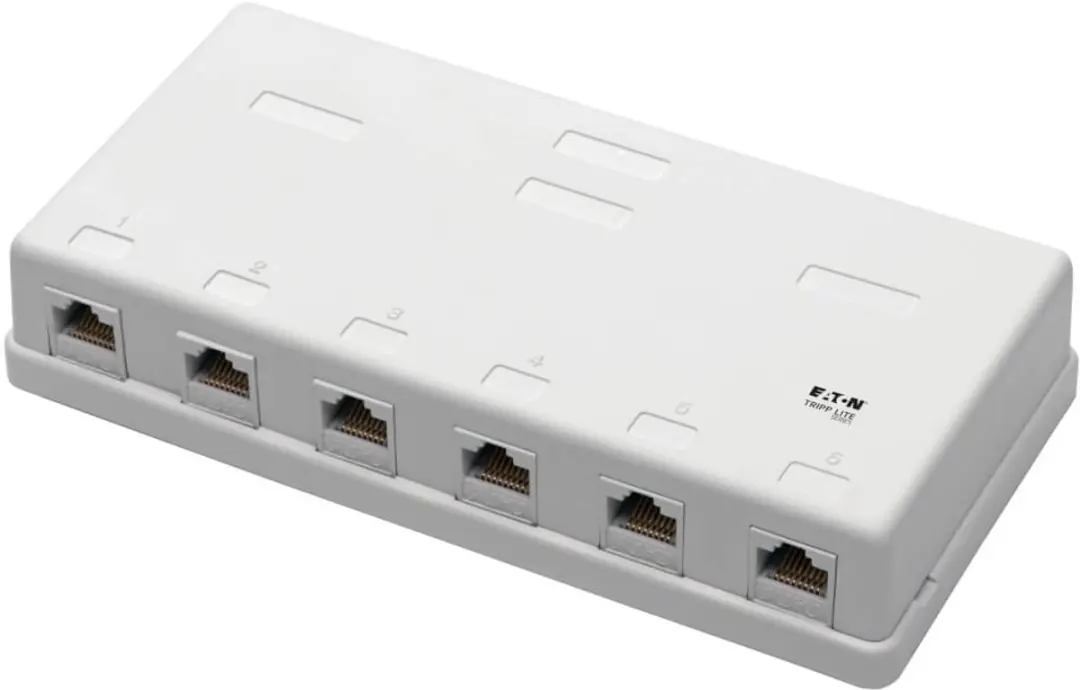 Tripp Lite N236-006-WH Cat6 6-Poorts Opbouwdoos