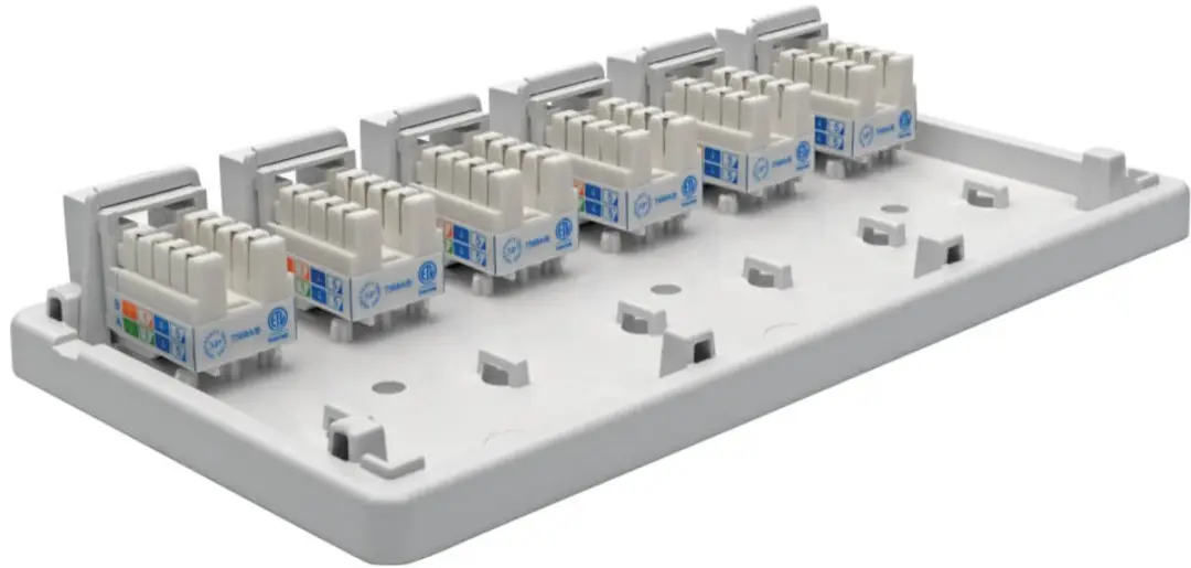 Tripp Lite N236-006-WH Cat6 6-Poorts Opbouwdoos - Wit