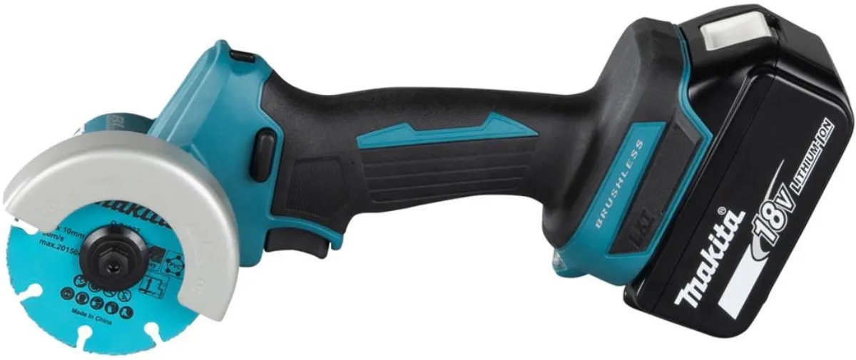 Makita DMC 300 RTJ Haakse Slijper 18V - 76mm - 2x 5.0Ah + Lader + Makpac